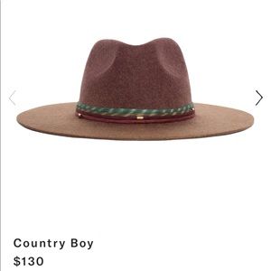 Women’s Goorin Bros 100% wool hat. Ombré brown with multicolor accent band.